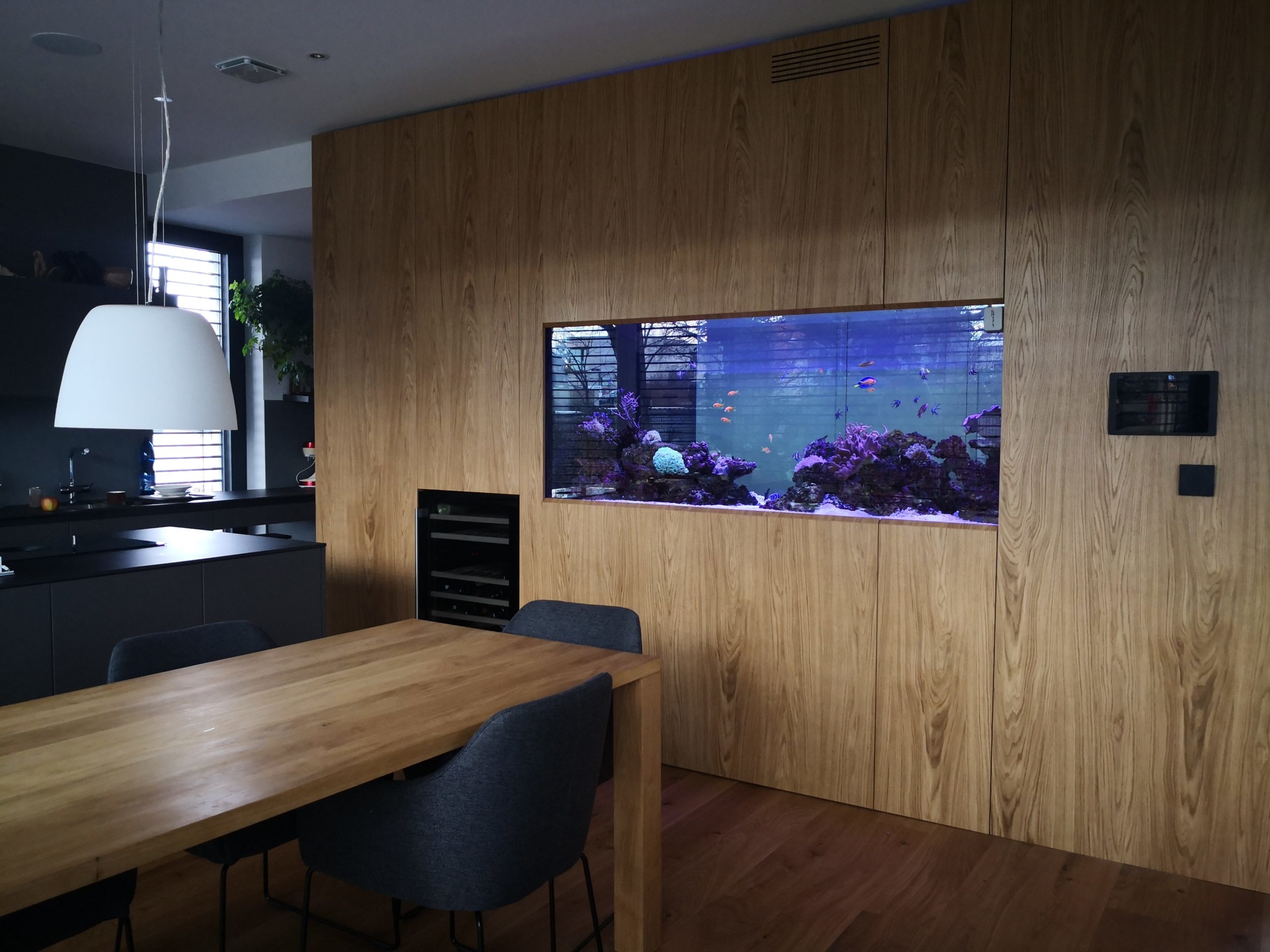Nejžádanější varianta mořského akvária tzv. "fish preferred" o objemu 1400 litrů v rodinném domě